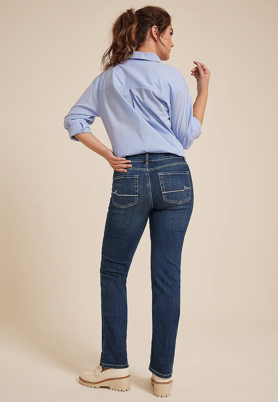 m jeans by maurices™ Classic Straight Mid Rise Jean | Maurices