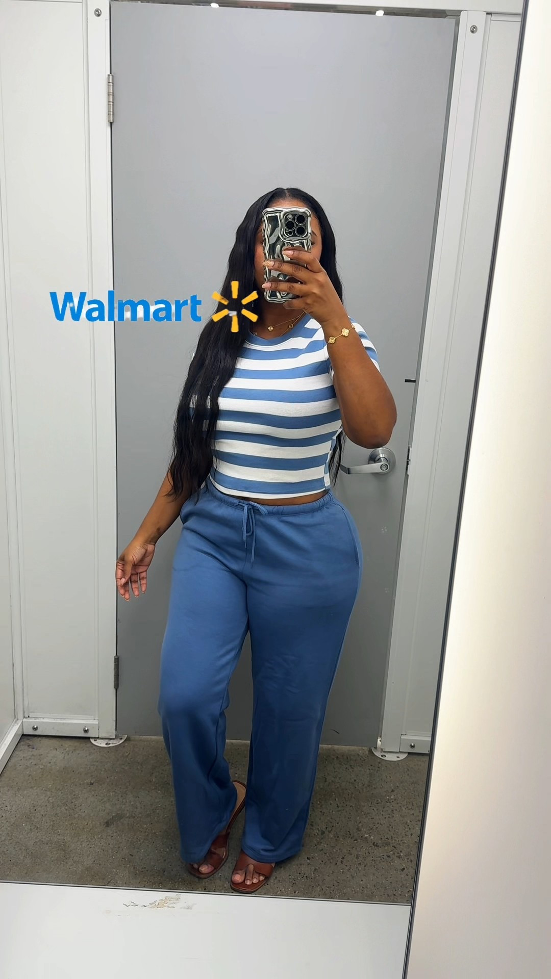 Walmart Set Outfit find 

Casual, comfy, and cute
Rocking this $7 striped crop tee with these comfy wide-leg pants $15— perfect for errands or chill days.
Both pieces from Walmart and under $25
total! #WalmartFashion #BudgetStyle #OOTD
LTK Description:
• Top: Striped Crop Crew Tee (Size M 8-10)
- $6.98
• Bottoms: Thin WB Wide Leg Pants in "Blue
Moonlight" (Size M 8-10)
@walmartpartner @walmart #walmart #walmartfashion
• True to size
Affordable Perfect everyday look!


#LTKSaleAlert #LTKStyleTip #LTKActive

#LTKActive #LTKU #LTKStyleTip