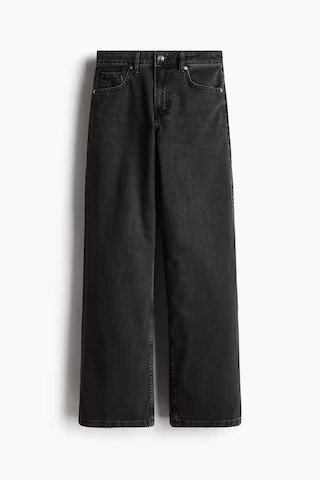 H & M - Bleecker High Rise Wide Leg Jeans - Black | H&M (US + CA)