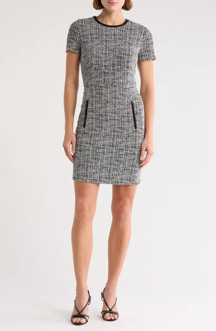 DKNY Short Sleeve Tweed Sheath Dress | Nordstromrack | Nordstrom Rack