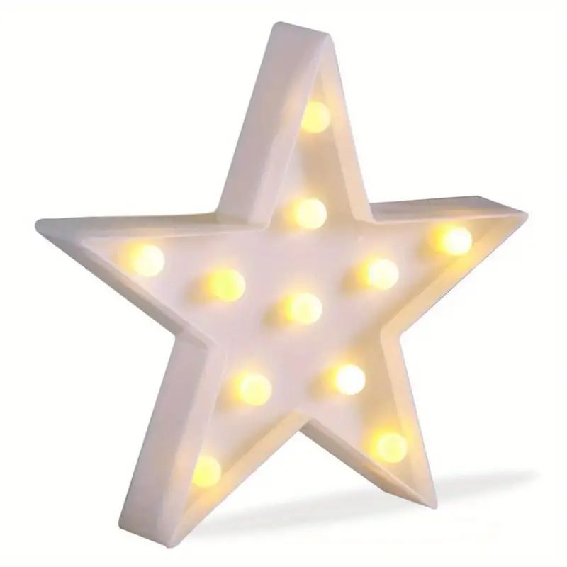 1pc, Light Star Shaped LED Plastic Sign (27cm/10''), Lighted Star Sign Wall Decor Battery Operate... | Temu Affiliate Program