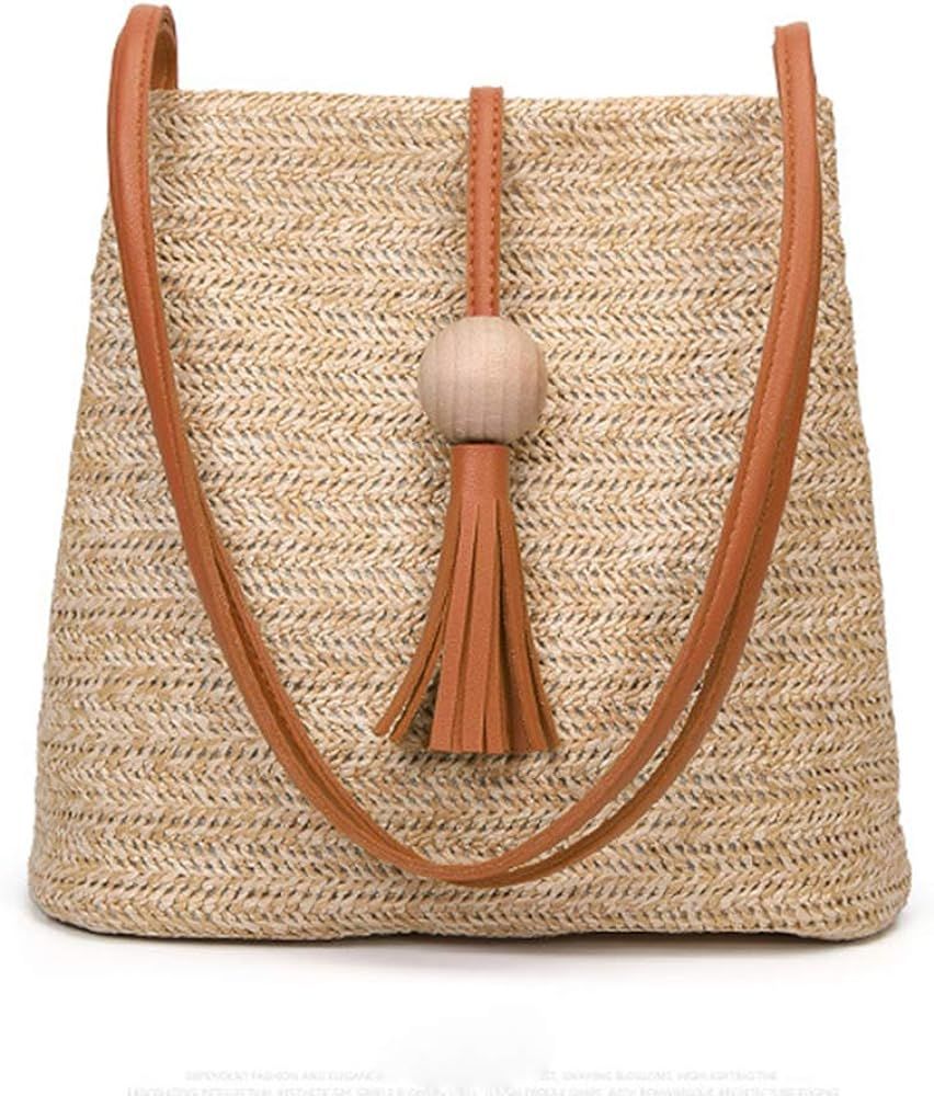 Turelifes Tassel buckets Totes Handbag Women's casual Shoulder Bags Soft Leather Crossbody Bag | Amazon (US)
