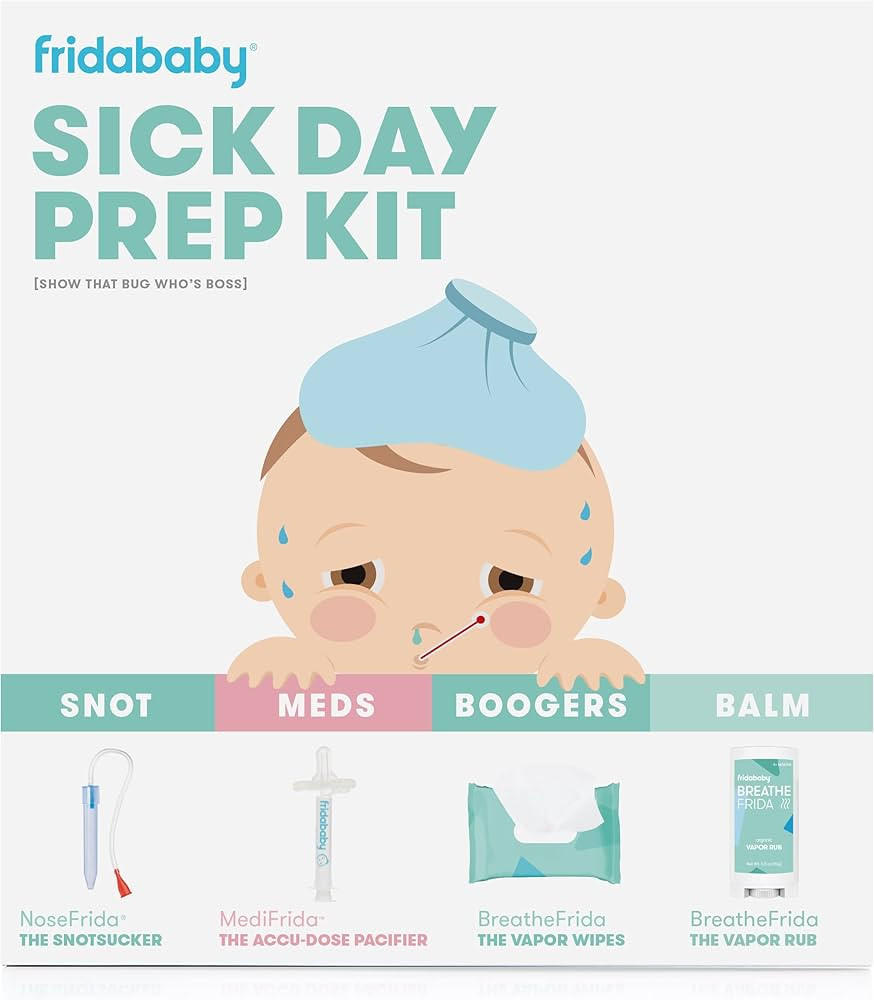 Frida Baby Sick Day Prep Kit - Includes NoseFrida Nasal Aspirator, MediFrida Pacifier Medicine Di... | Amazon (US)