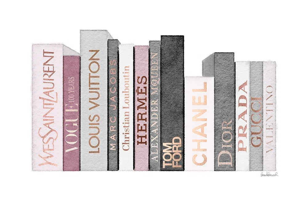 " Pink And Rose Gold Books " by Amanda Greenwood | Wayfair North America