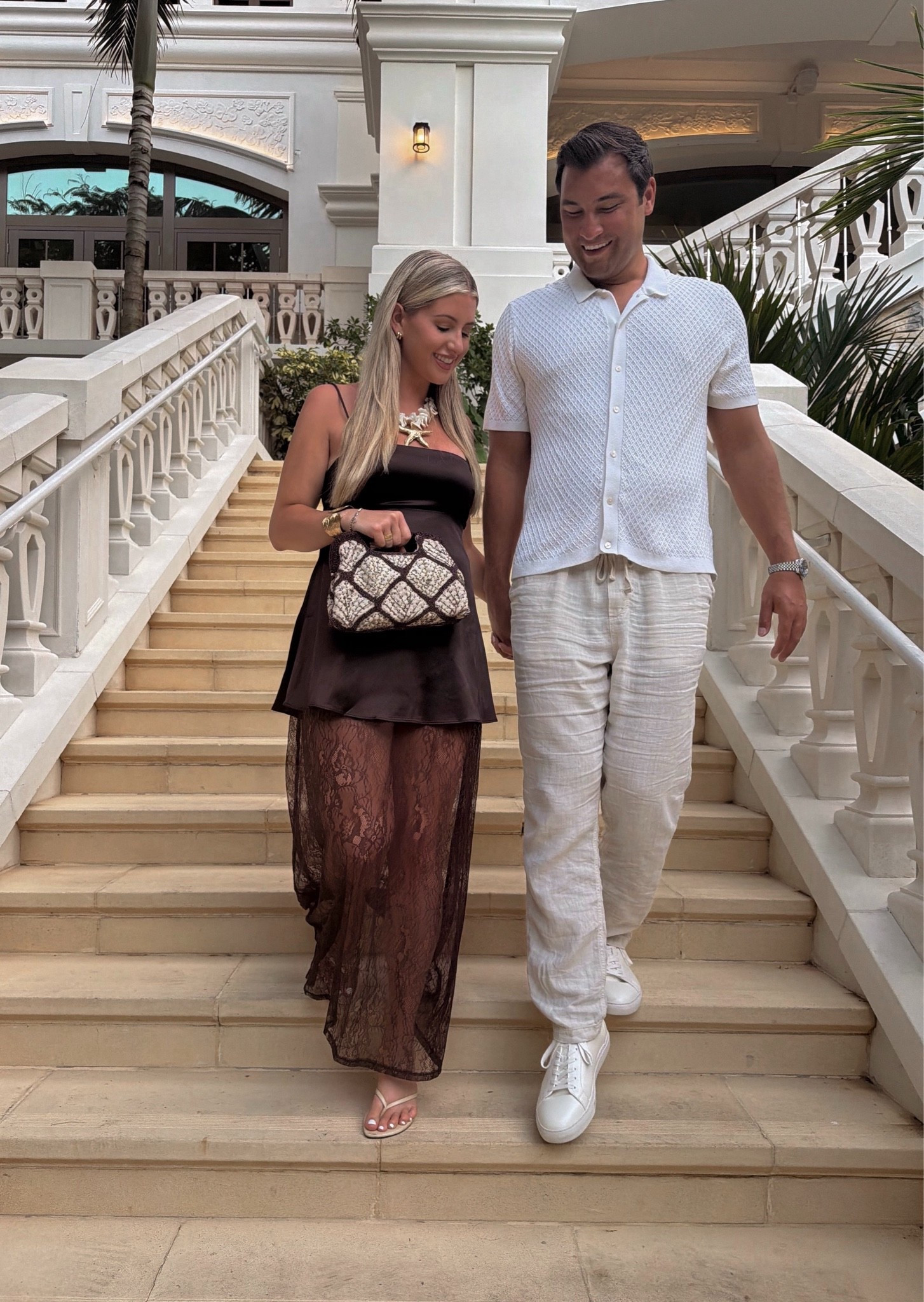 dinner outfits in the Bahamas 🤎🐚 my dress is on sale, I love it so much and it is so stunning in person! I’m wearing a large in it

#LTKootd #LTKTravel #LTKMens