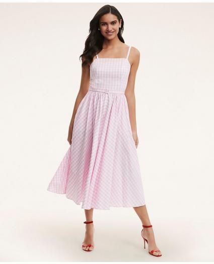 Cotton Belted Gingham Dress | Brooks Brothers