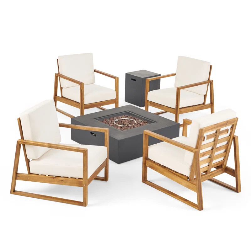 4 - Person Outdoor Seating Group with Cushions | Wayfair North America