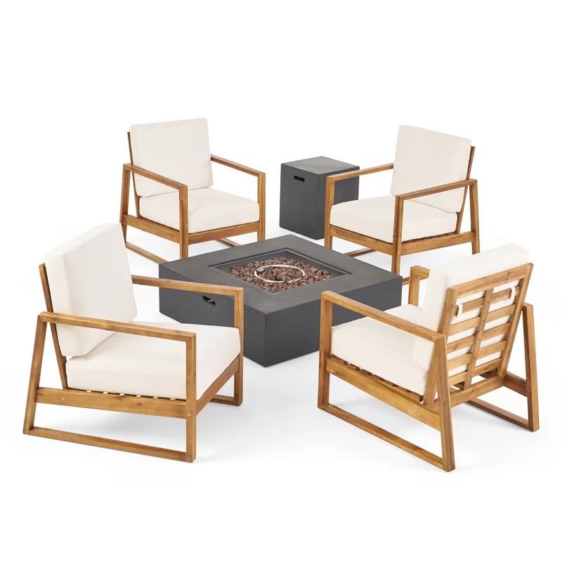 4 - Person Outdoor Seating Group with Cushions | Wayfair North America