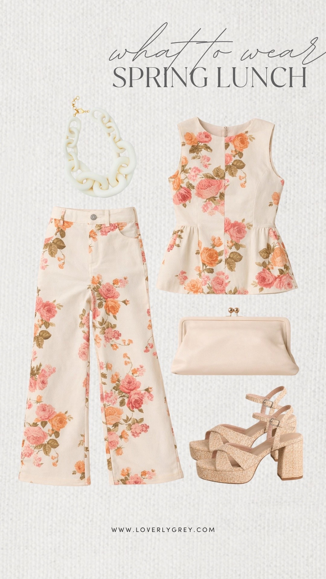 Loverly Grey, what to wear to spring lunch. There is nothing easier to wear than a matching set and I love this floral one. I’d pair it with raffia heels, a statement necklace, and a simple clutch. Loverly Grey, what to wear, spring lunch

#LTKSeasonal #LTKootd #LTKgrwm