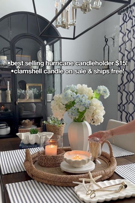 Add coastal touches to your home with coastal style and scented candles . Best seller from Walmart $15  and Pottery Barn. Pacific Grove on sale, ships free, Emery Mediterranean candle shop soon! Vase, florals, coastal tray, candle accessories  

#LTKSaleAlert #LTKVideo #LTKHome