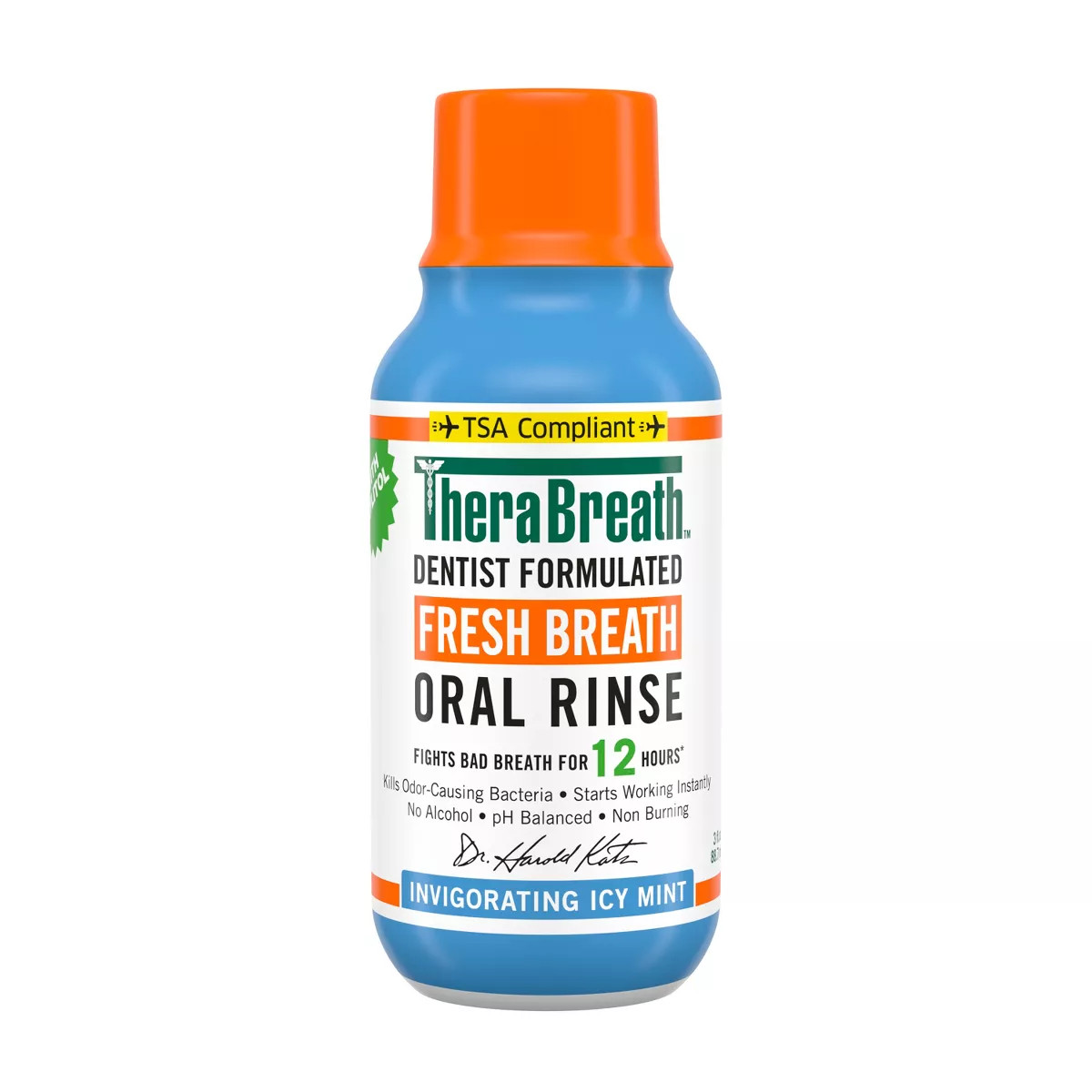 TheraBreath Fresh Breath Mouthwash Alcohol-Free - Icy Mint - Trial Size - 3 fl oz | Target