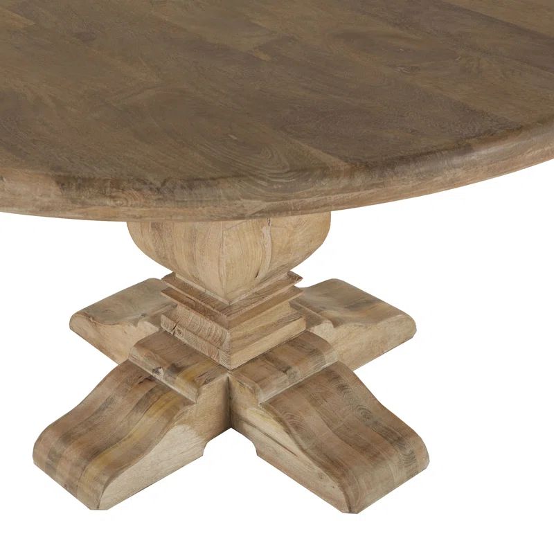 Candace Mango Solid Wood Pedestal Dining Table | Wayfair North America