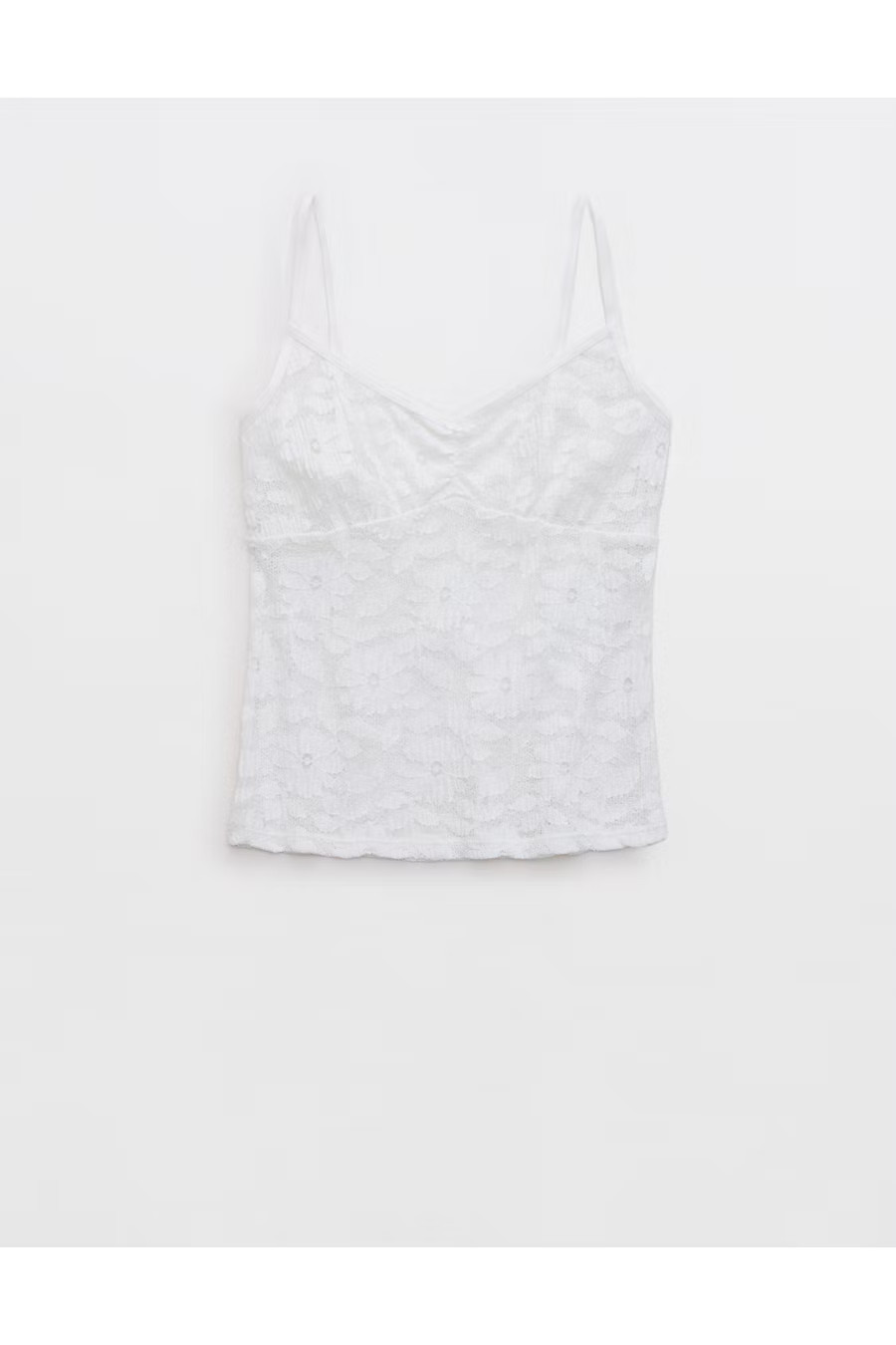Aerie Offshore Lace Tank Top Women's White XXS | Aerie