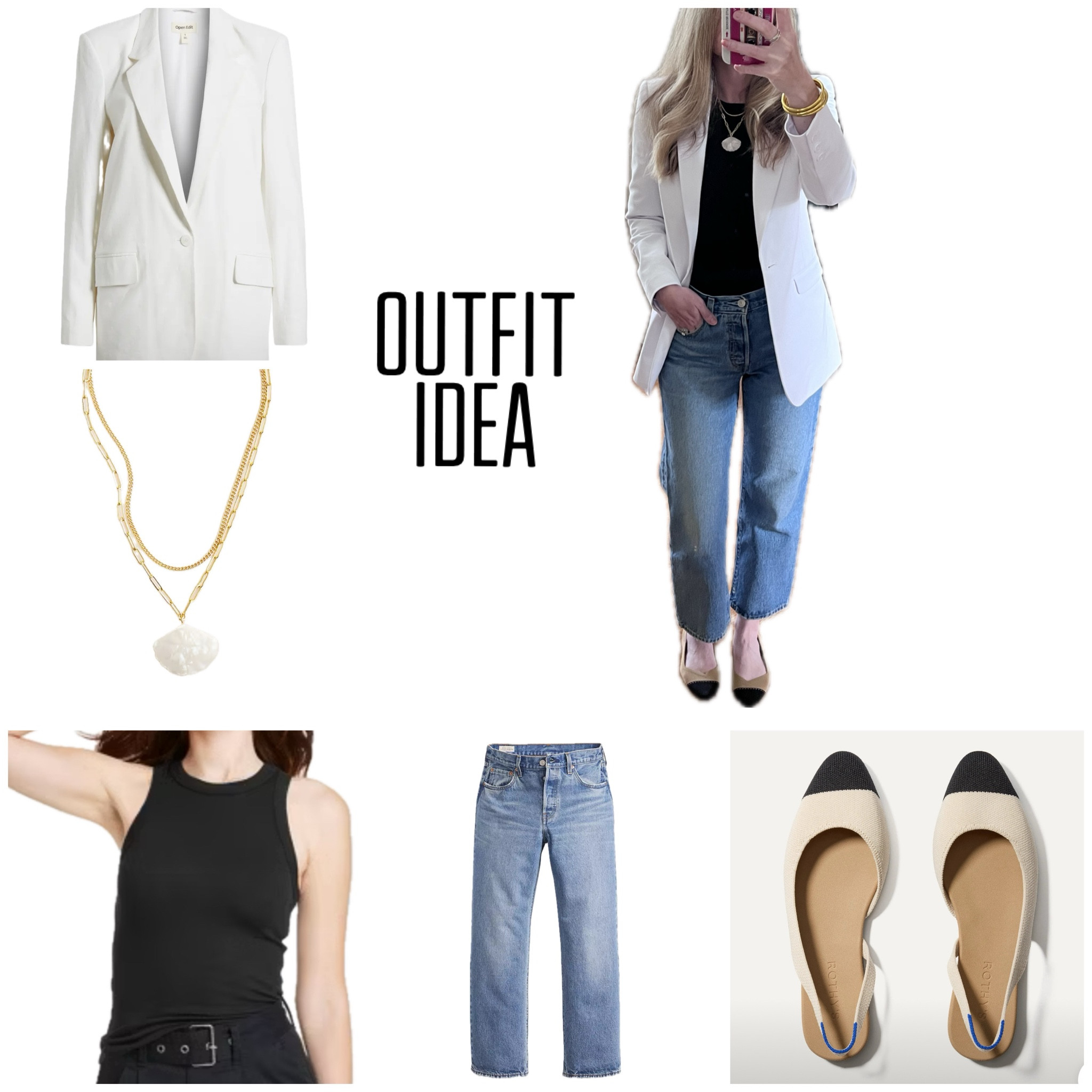 What I wore to work today - can go from day to night - just add some heels!

Casual outfit, work outfits, business casual, classic style, blazer, Levi’s, Rothy’s, straight leg denim

#LTKOver40 #LTKWorkwear #LTKStyleTip