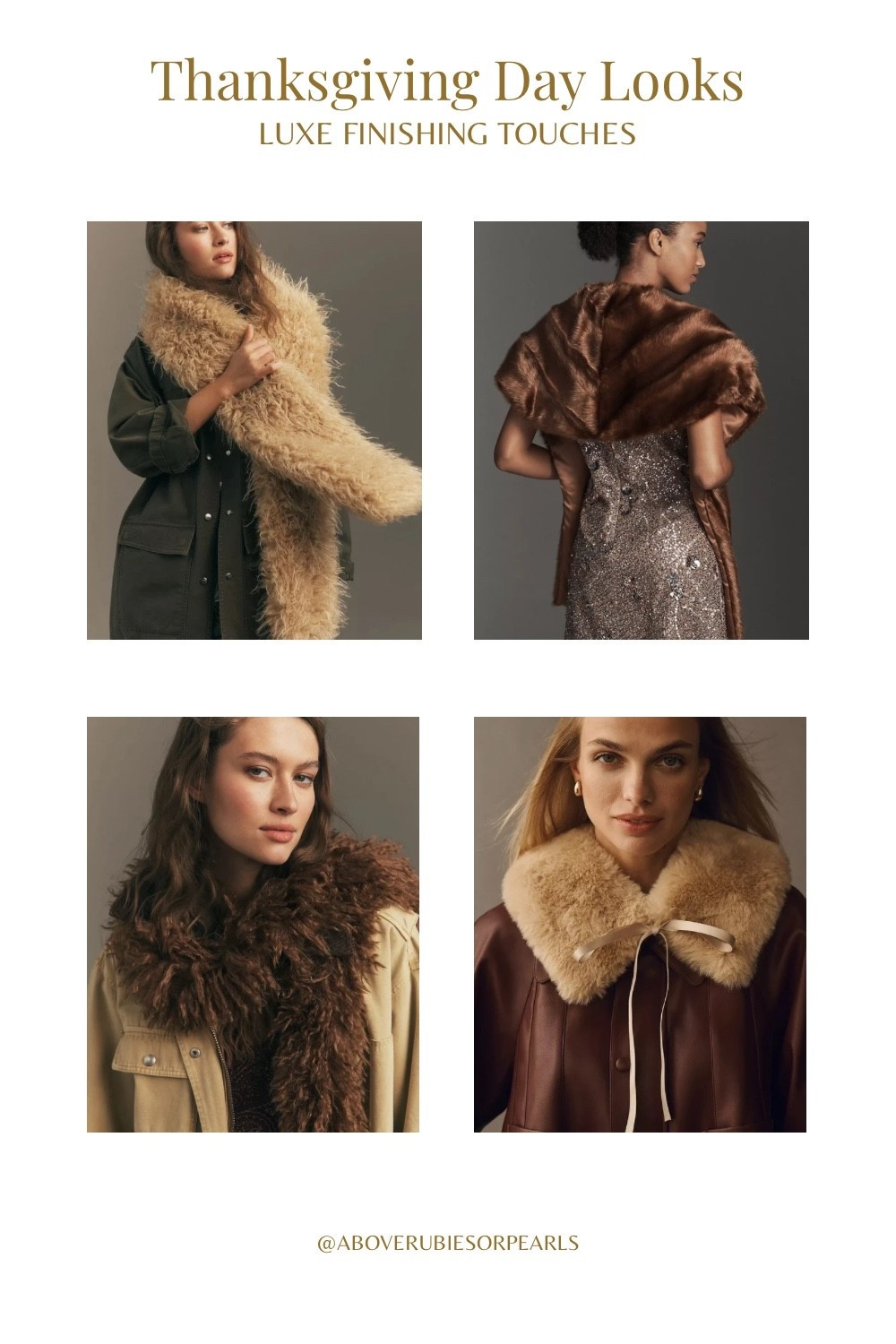 The softest finishing touch 🩶✨
These faux fur accessories instantly elevate any Thanksgiving outfit — think cozy, chic, and just a little bit glamorous. Layer them over your favorite coat or sweater for a touch of texture and warmth.

Featuring:
✨ Anthropologie

#ThanksgivingOutfitIdeas #LTKHolidayLooks #FallFashionInspo #AnthropologieStyle #FallAccessories #ThanksgivingStyle

#LTKHoliday #LTKSeasonal #LTKStyleTip