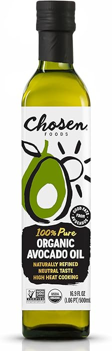 Chosen Foods Organic Avocado Oil, 16.9 Fl Oz - All Purpose Cooking Oil made from 100% Pure Avocad... | Amazon (US)
