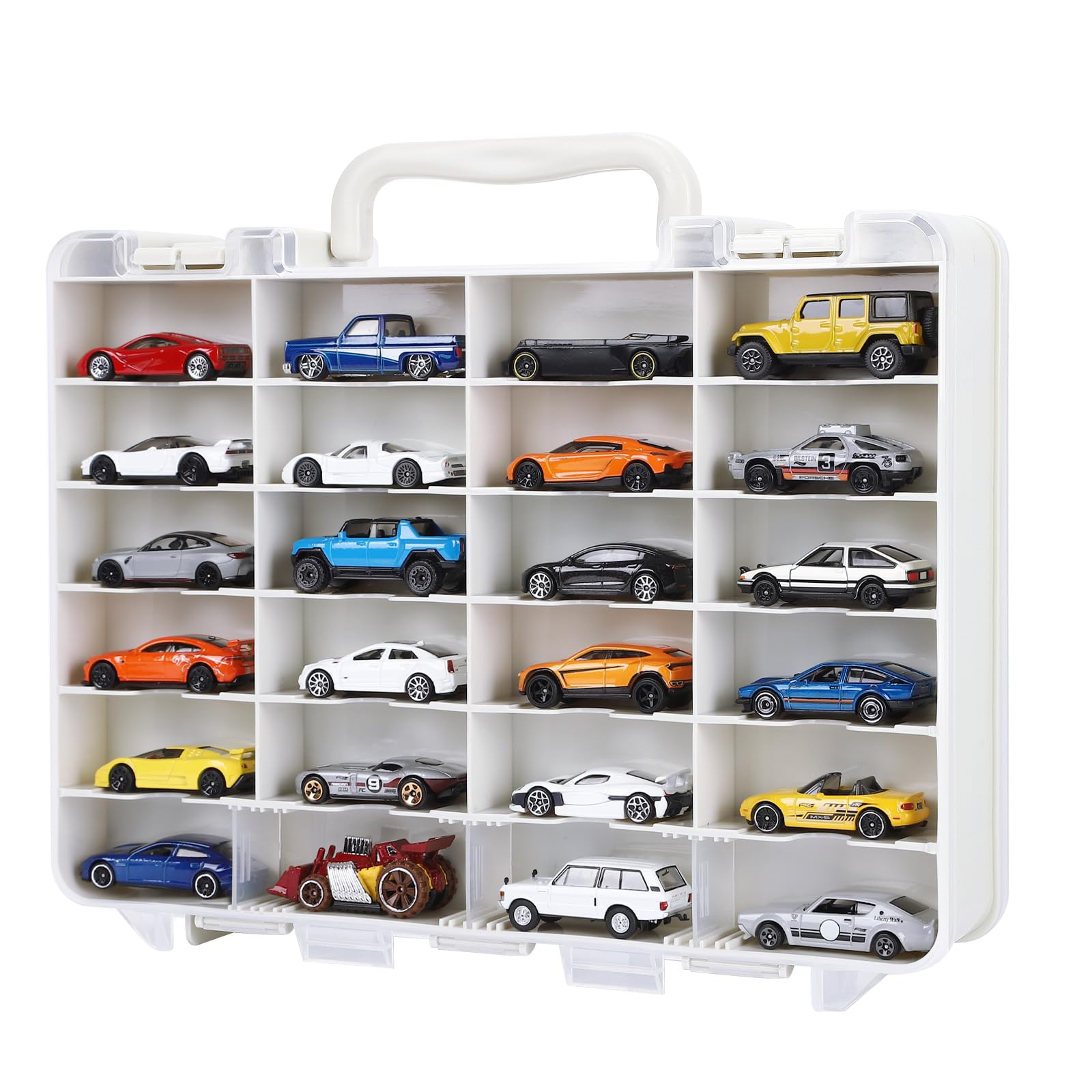 Storage Case for Hot Wheels - Carrying Display Case for 1/64 Scale Toy Cars, 48-Slot Double-Sided... | Amazon (US)
