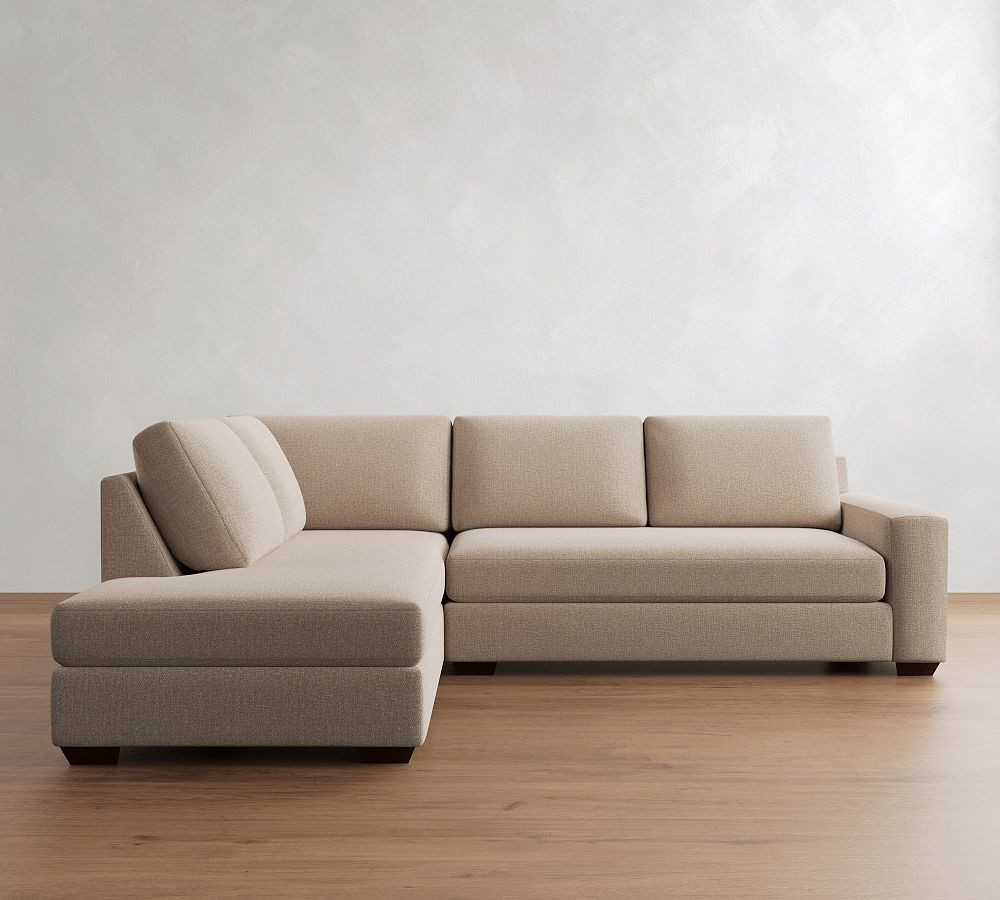 Big Sur Square Arm Return Bumper Sectional (114"–146") | Pottery Barn (US)