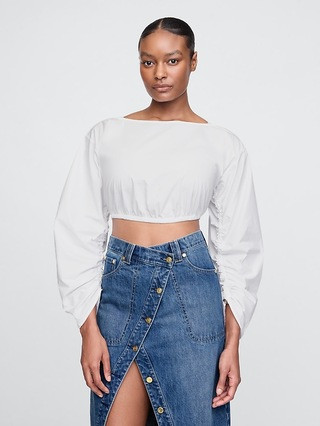 Gap × Cult Gaia Ruched Cropped Top | Gap (US)
