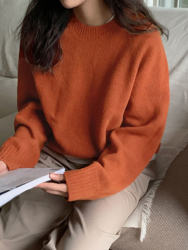 DAZY Solid Raglan Sleeve Sweater | SHEIN