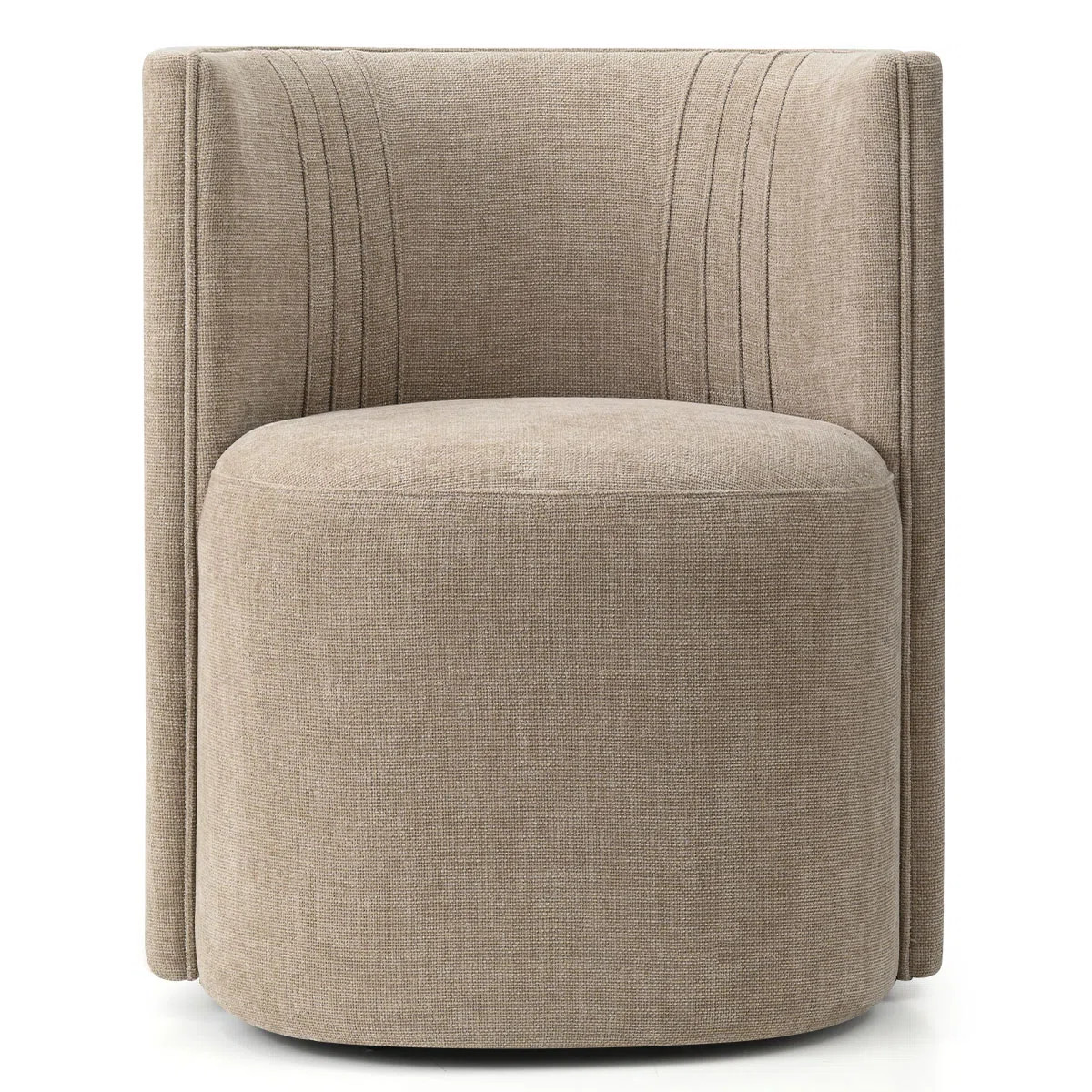 Upholstered Barrel Back Office Chair with Rolling Casters for Home Office | Wayfair North America