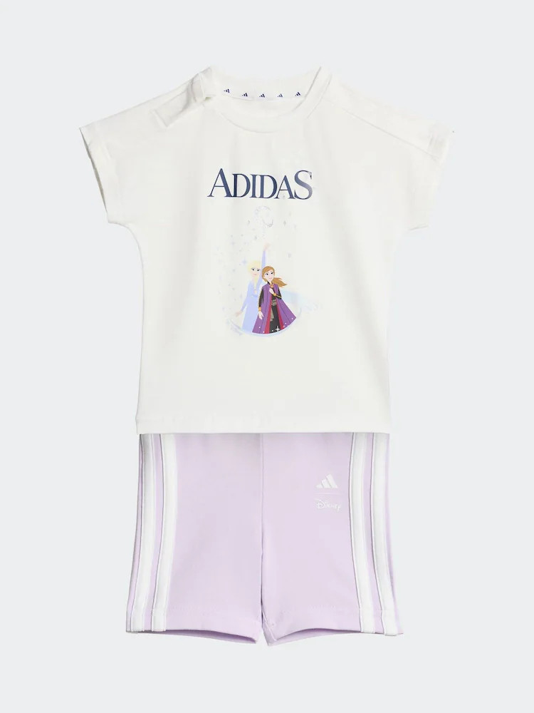 adidas White Disney Frozen Top and Short Set | Next US