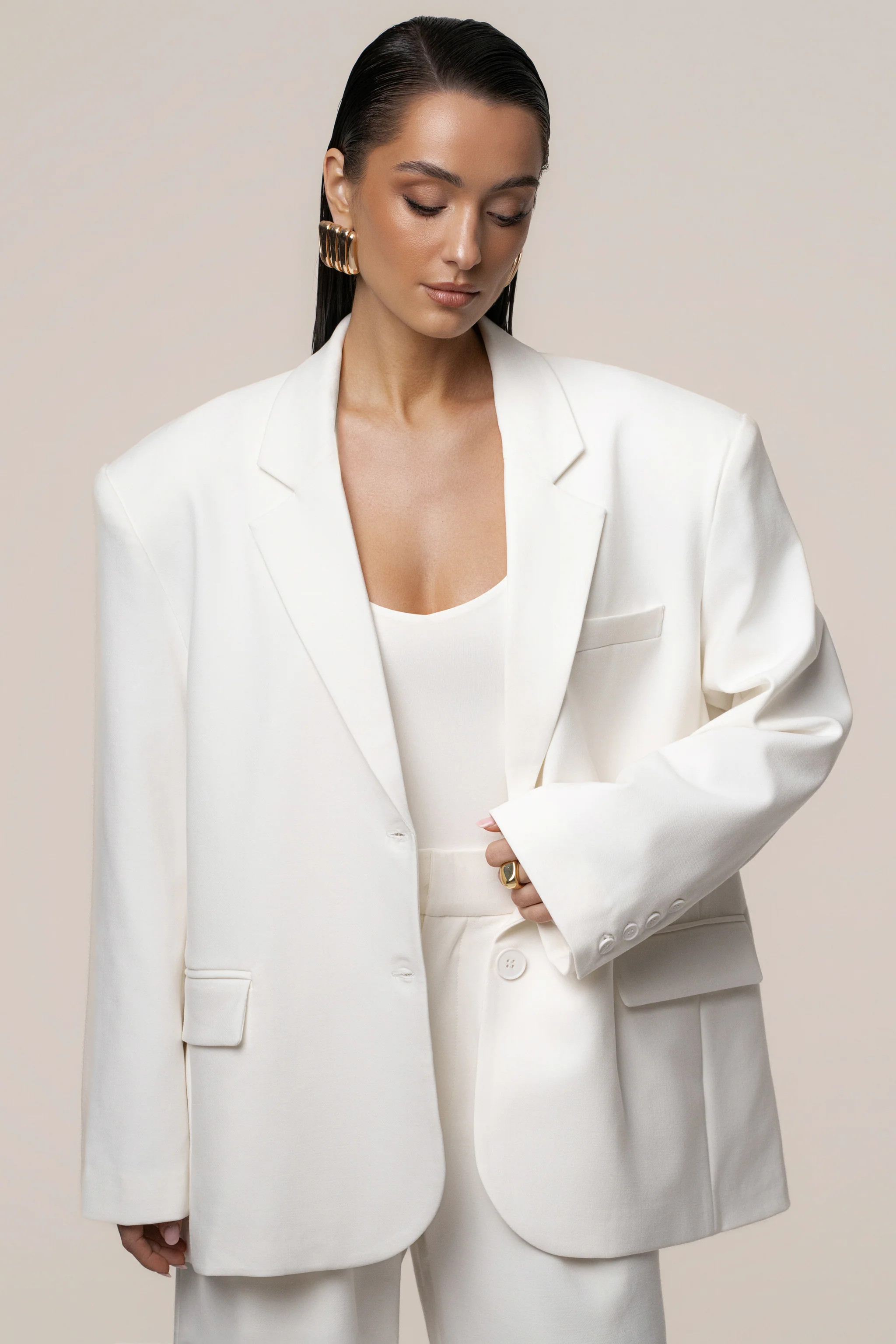 Ivory Core Standard Blazer | JLUXLABEL US