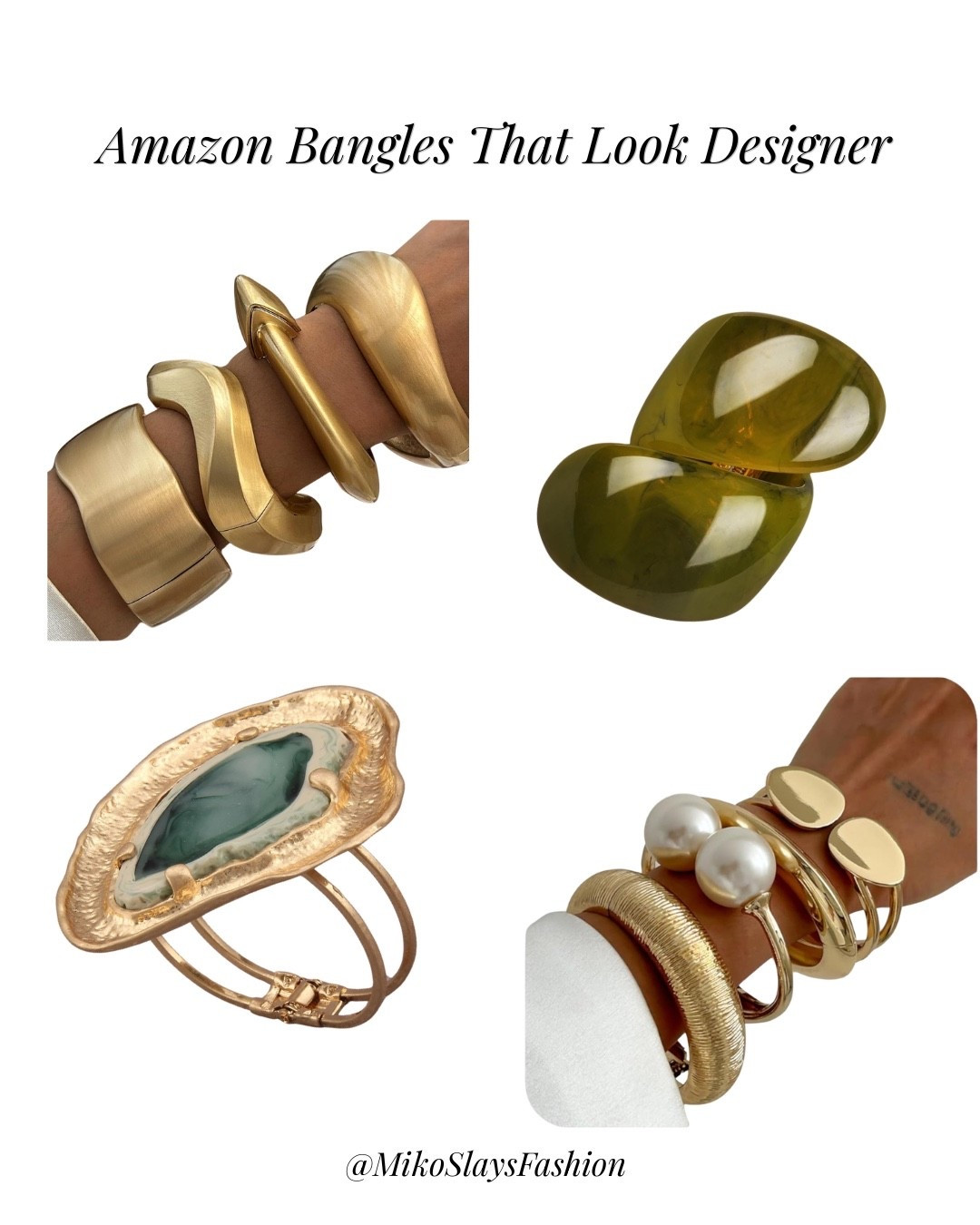 Amazon Bangles for the Rich Auntie Vibe ✨

Nothing elevates an outfit faster than a statement bangle. These Amazon finds give designer-inspired energy without the designer price tag.

Tap to shop my favorite Amazon statement bangles and save this post for your next accessory refresh. 💚✨

#AmazonFinds #StatementJewelry #RichAuntieStyle #LTKStyle #FashionOver50

#LTKootd #LTKOver40