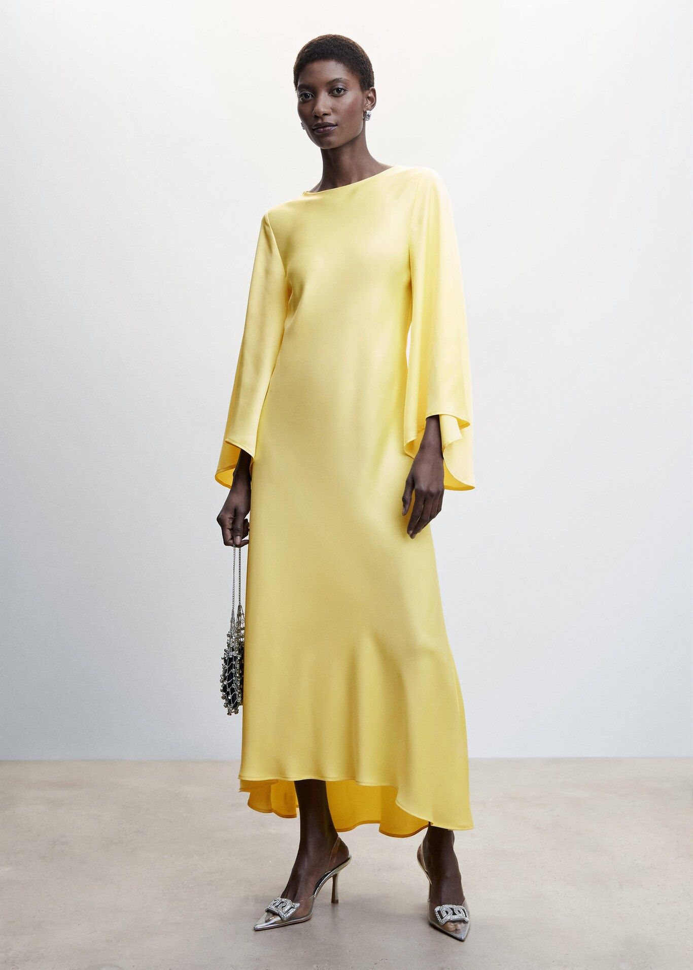 Flared sleeves dress -  Women | Mango USA | MANGO (US)