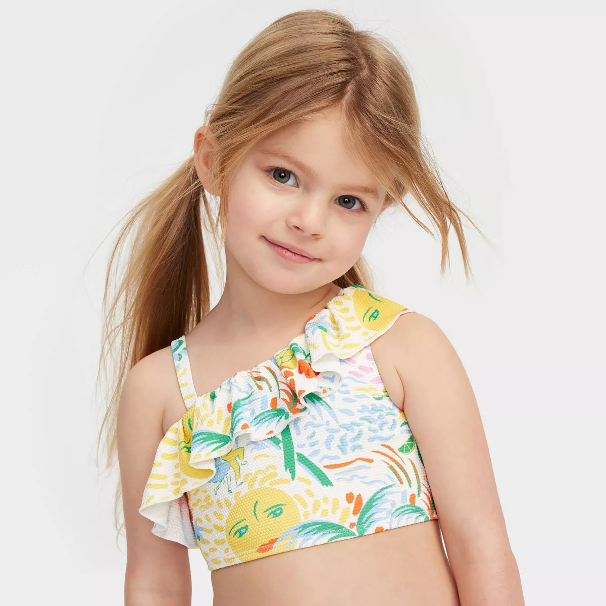 Toddler Vacation Off the Shoulder Ruffle Bikini Set Yellow/Green - Roller Rabbit x Target 12M | Target