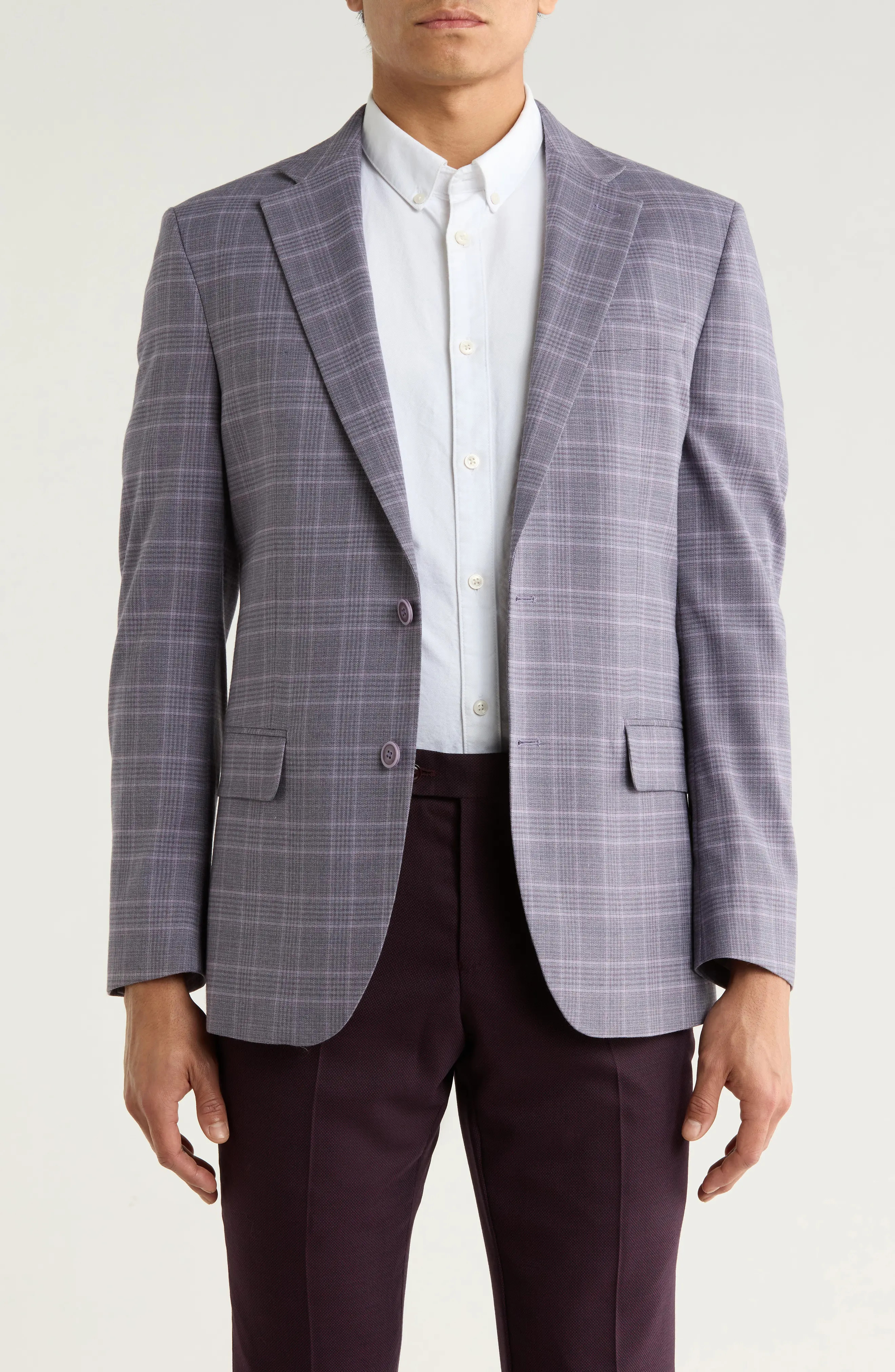 Purple Plaid Notch Lapel Blazer (Men) | Nordstromrack | Nordstrom Rack