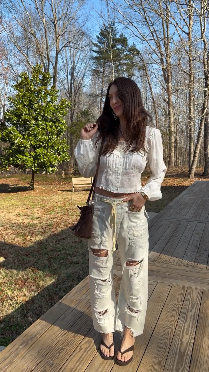 Wearing  27” for both pairs and small top 

I really like how comfortable the first pair feel and also how nicely structure the second pair are. Which are your top pick? 

Emmer jeans | emmer | FP jeans | casual outfits

#LTKSpringSale #LTKootd #LTKgrwm