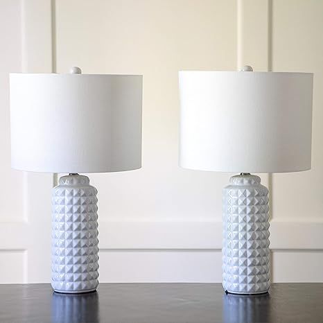 Décor Therapy MP1634 Pair of 24" 24 Inch Felix LED Table Lamps (Set of 2), White | Amazon (US)