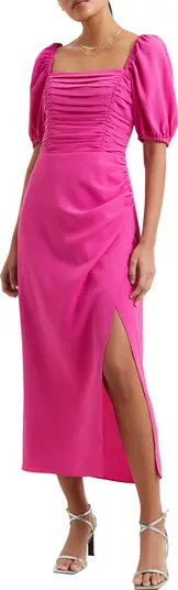 Afina Inu Satin Midi Dress | Nordstrom