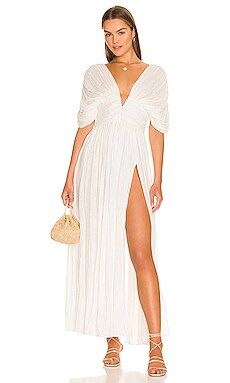 Just BEE Queen Helena Midi Dress in White from Revolve.com | Revolve Clothing (Global)