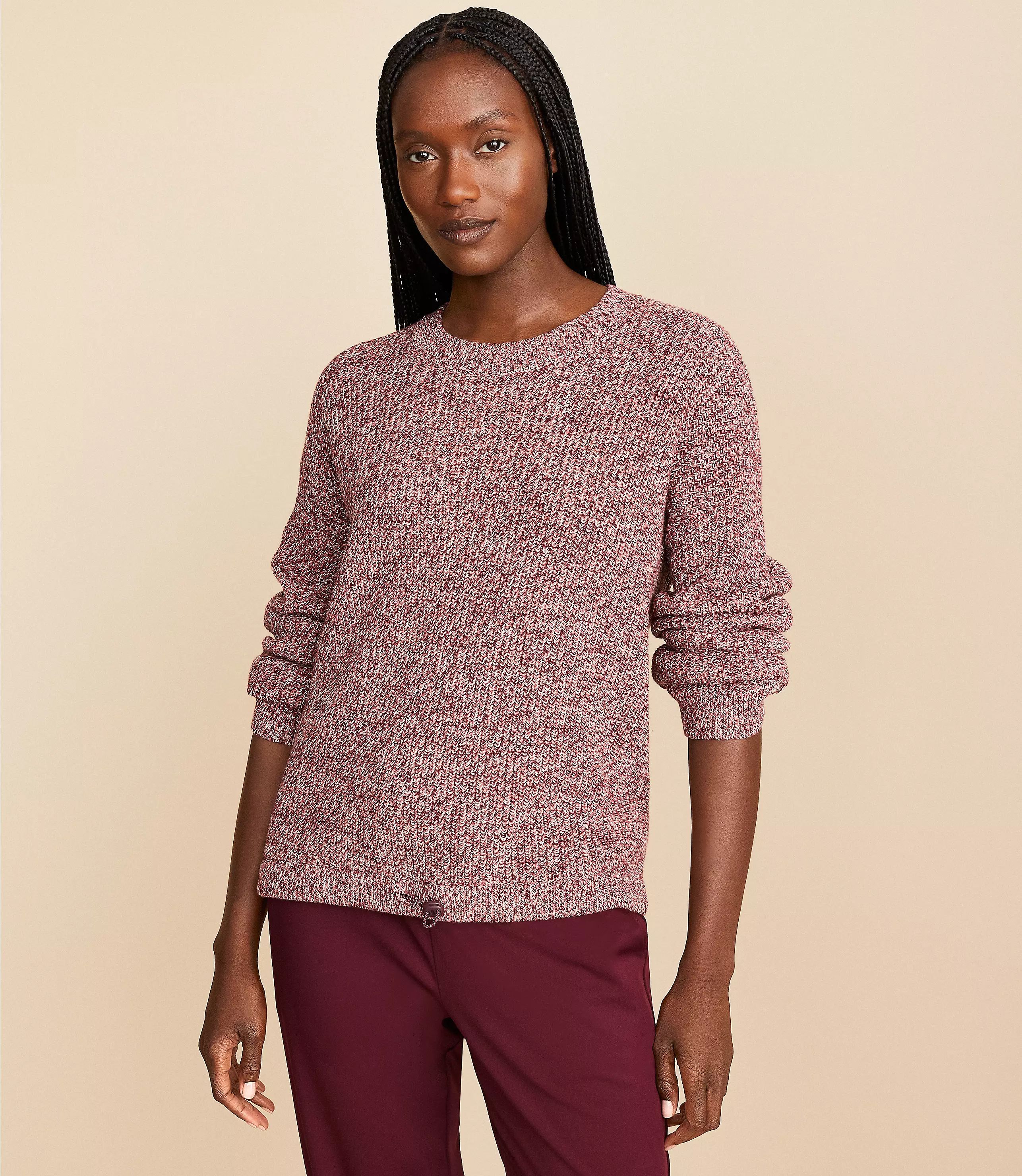 Lou & Grey Marled Drawstring Hem Sweater | LOFT