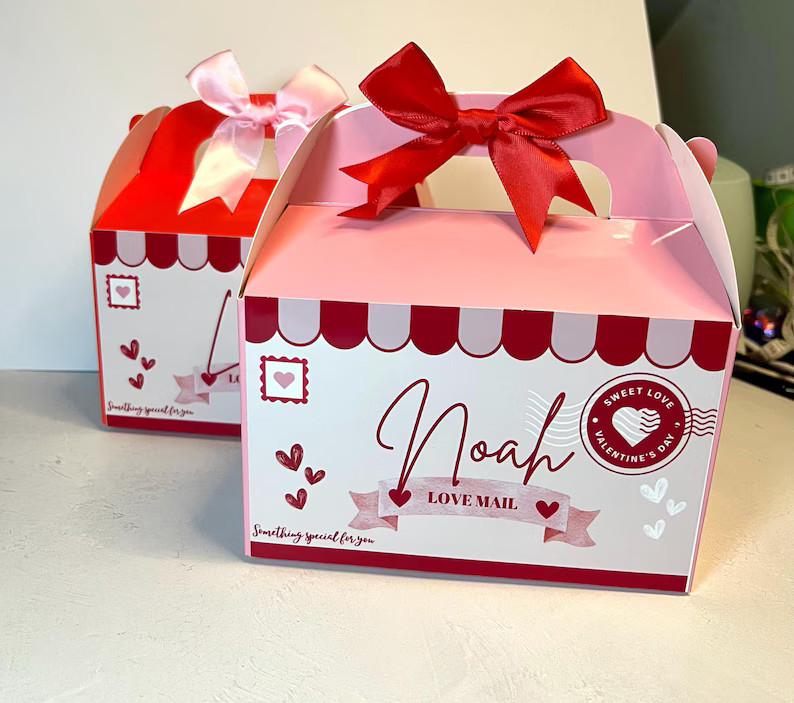 Valentie day gift box / love mail box / gift box for kids valentine/ box Valentine / valentine fa... | Etsy (US)