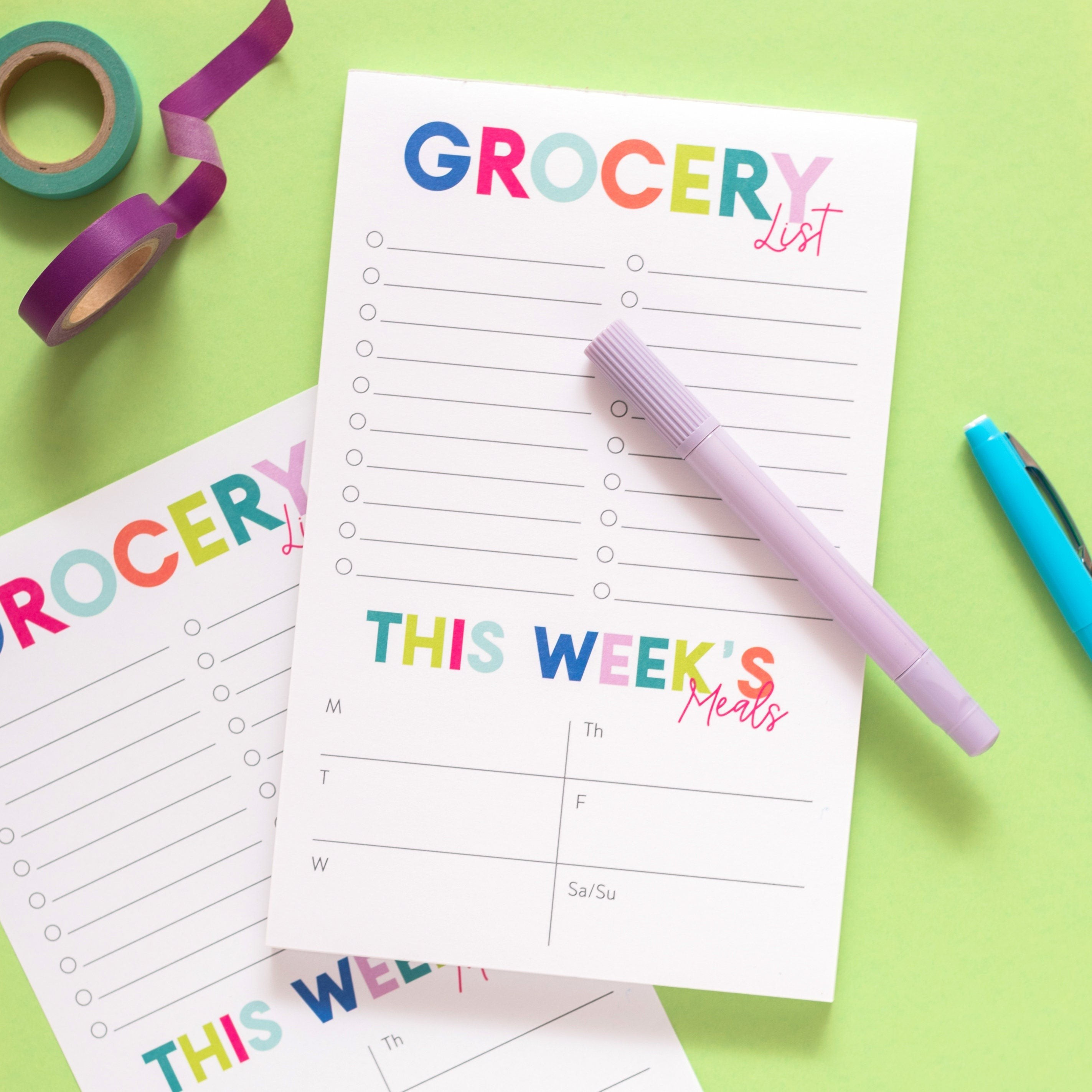 Meal Planning & Grocery List Notepad | Joy Creative Shop