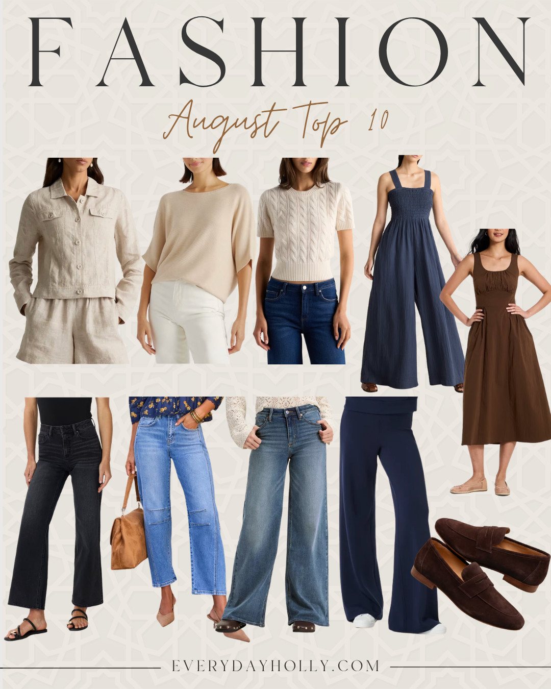 August’s Top 10 🤎 These were the fashion finds you all loved most last month! A mix of great denim, wear-now tops, dresses and pieces that are perfect for heading into fall.

August best sellers, fall fashion, petite fashion, women’s fall outfits, wide leg jeans, petite jeans, fall dresses, fall tops, loafers, transitional style, EverydayHolly 

 #LTKootd #LTKSeasonal #LTKOver40