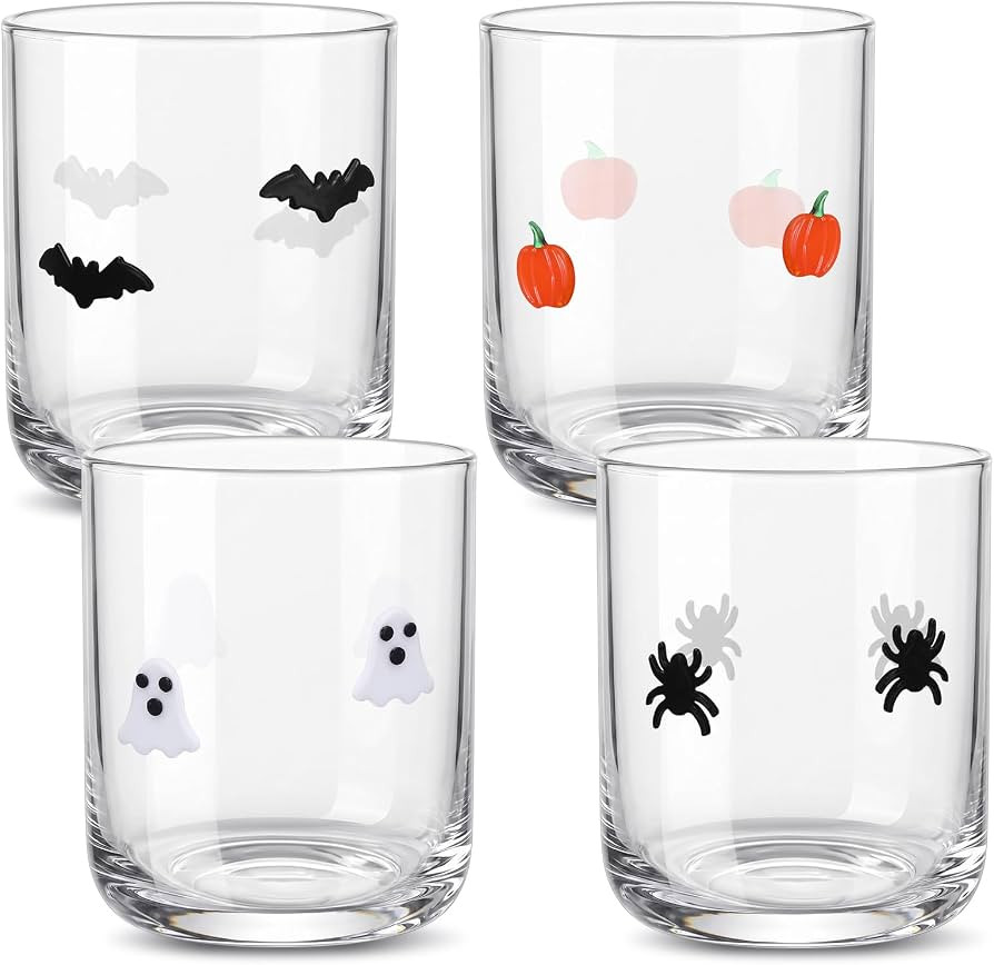 SiliFine 4 Pack Halloween Icon Juice Glasses, 14 oz | Amazon (US)