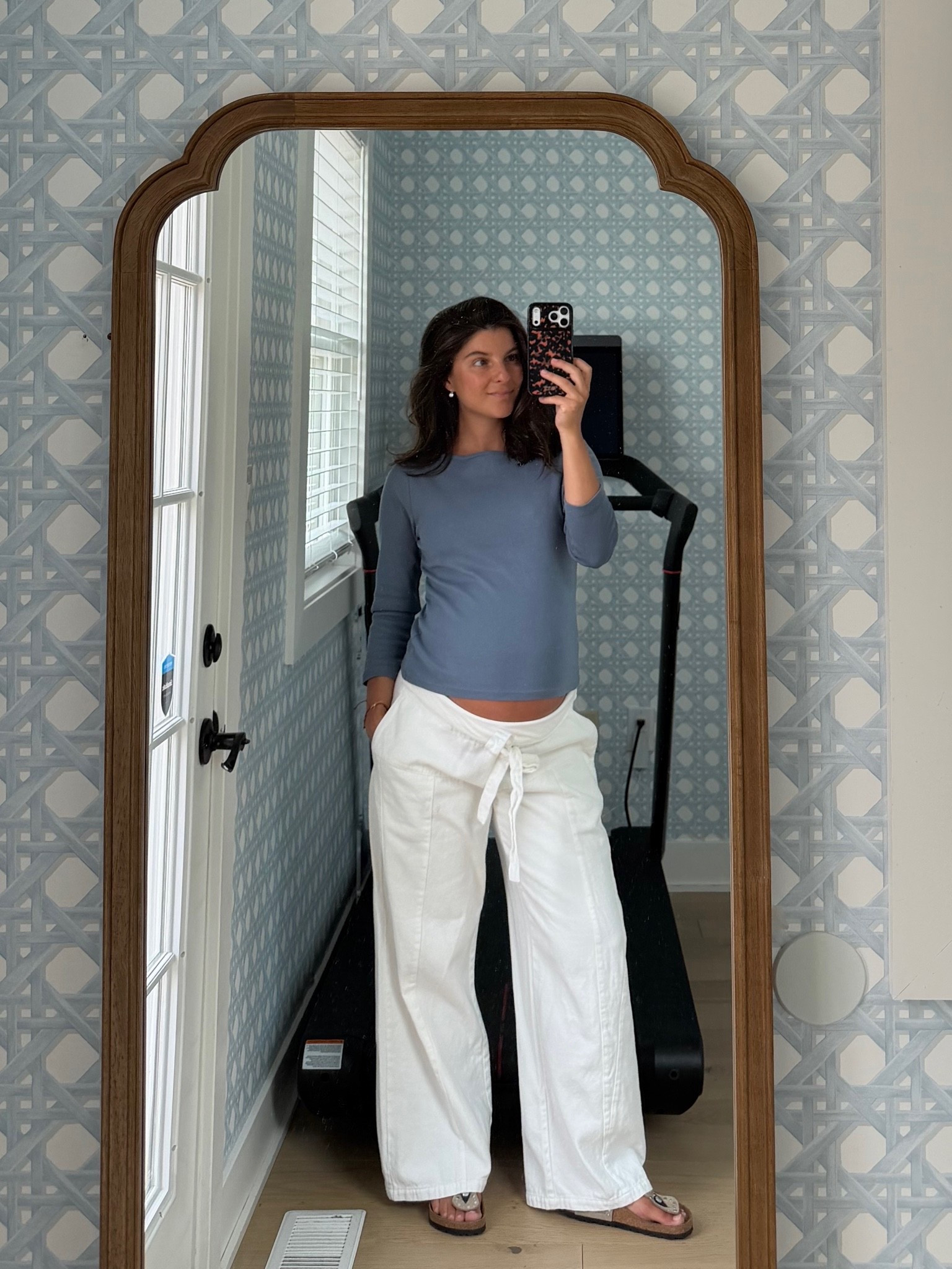 [8/18/26] top is @abercrombie (medium) and bottoms are from @Bumpsuit size small| so comfortable at 37 weeks! Shoes are a favorite from @Birkenstock US

#LTKSeasonal #LTKBump #LTKootd