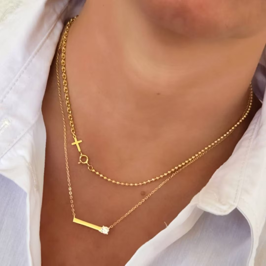 Cross Clasp Necklace - Etsy | Etsy (US)