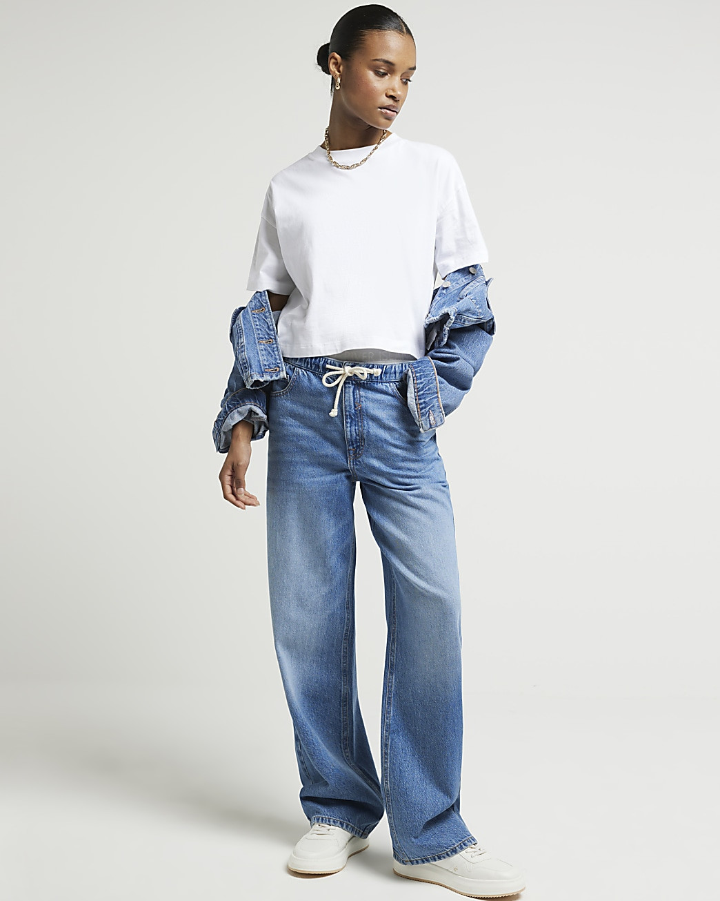 White Boxy Cropped T-shirt Multipack | River Island (UK & IE)