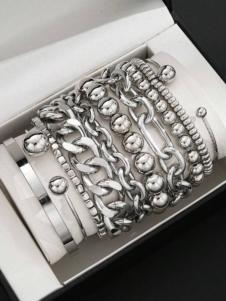 Silver Multi Layered Bracelet | SHEIN