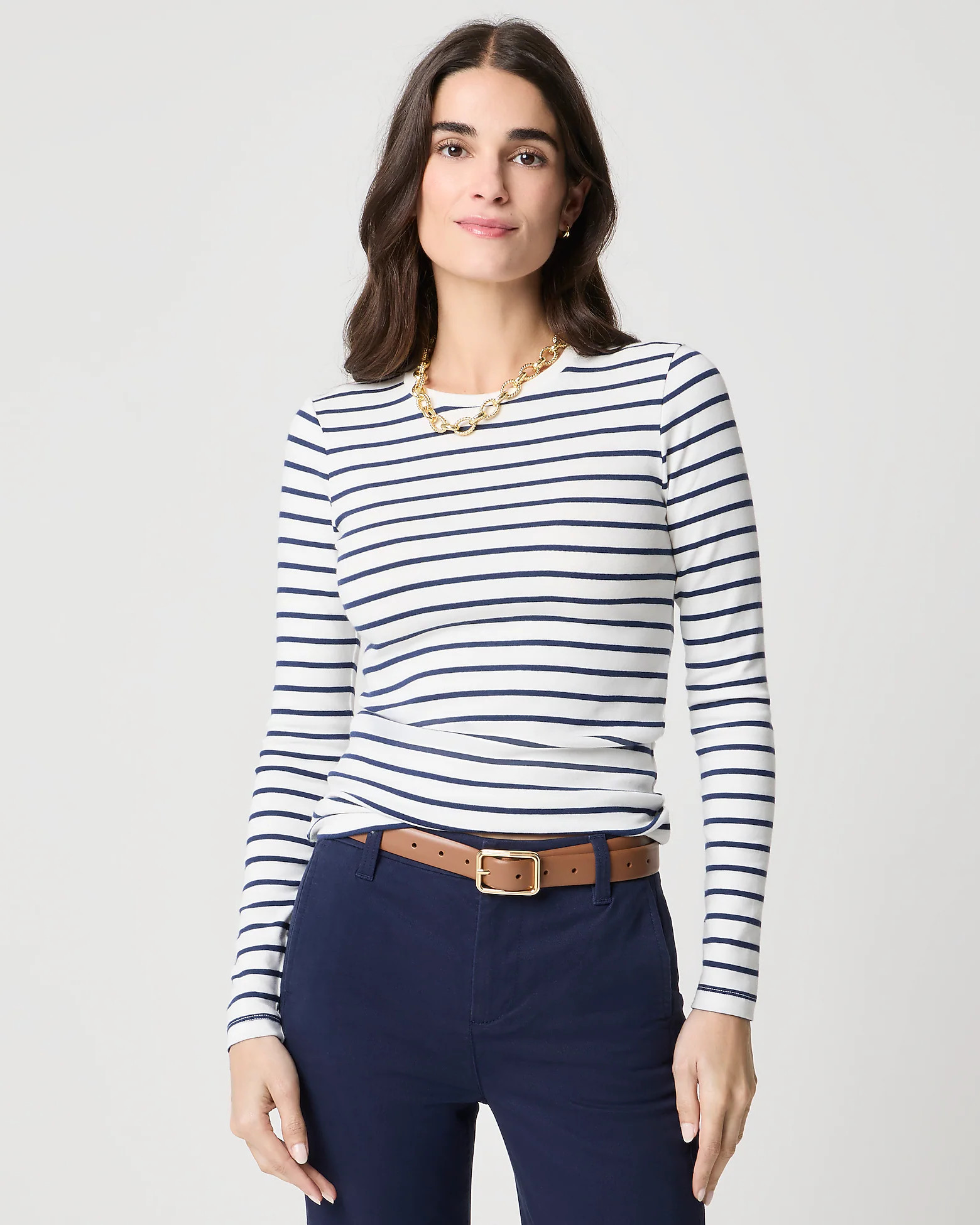 Long-sleeve striped everyday tee | J.Crew Factory