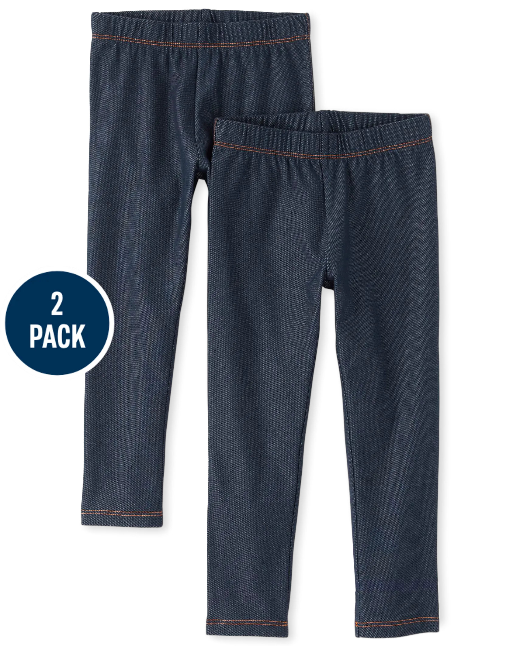 Girls Faux Denim Leggings 2-Pack - trueindigo | The Children's Place