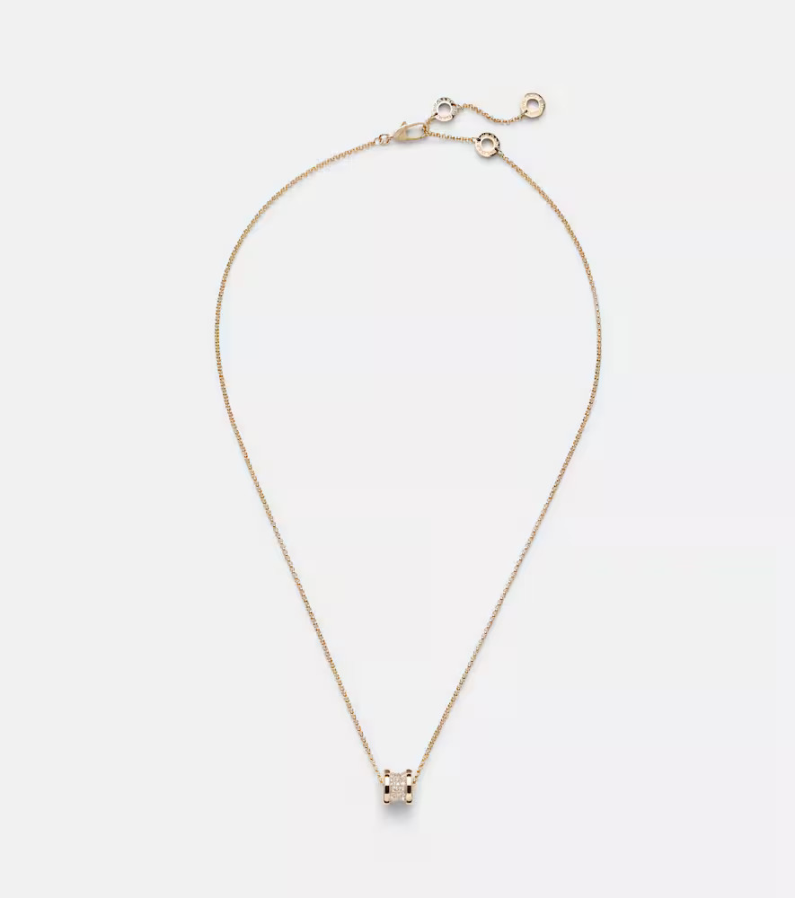 Bvlgari B.zero1 18kt gold pendant necklace with diamonds | Mytheresa (US/CA)