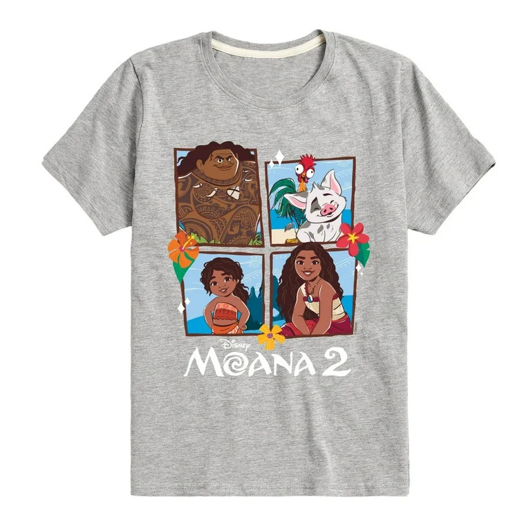 Moana 2 - Moana 2 Grid - Boy's Toddler And Youth Short Sleeve Graphic T-Shirt | Walmart (US)