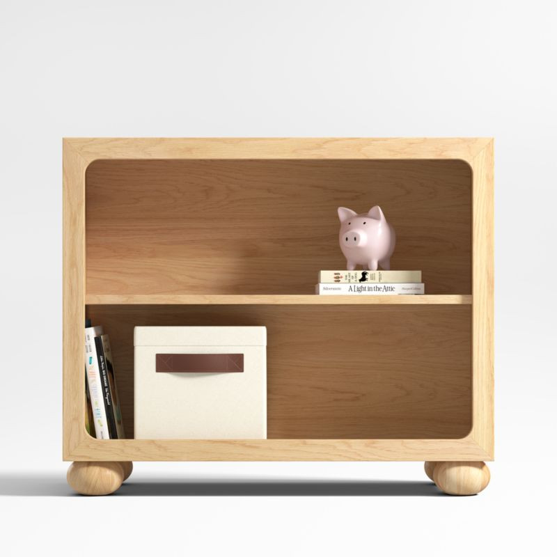 Emery Natural Oak Wood 2-Shelf Bookcase | Crate & Kids | Crate & Barrel