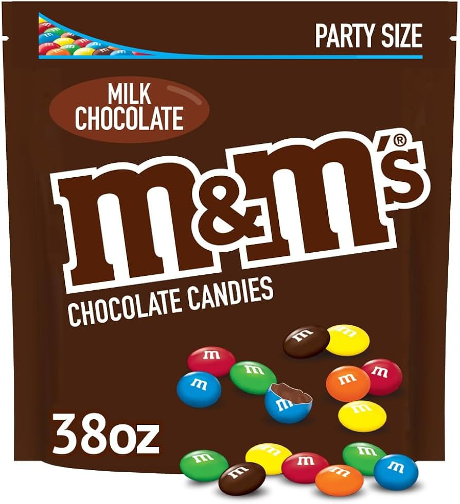 M&M'S Milk Chocolate Candies, Milk Chocolate, 38 Oz Bag | Amazon (US)